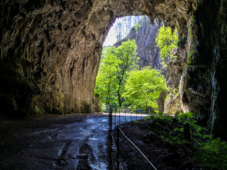 the way out of the Škocjan Caves
