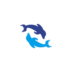 Dolphin logo design vector template