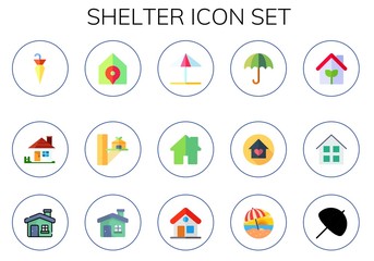 shelter icon set