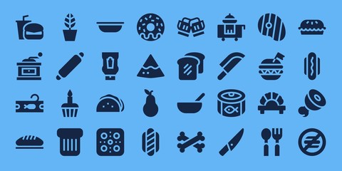 meal icon set