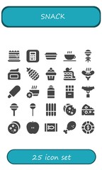 snack icon set