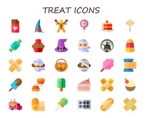 treat icon set