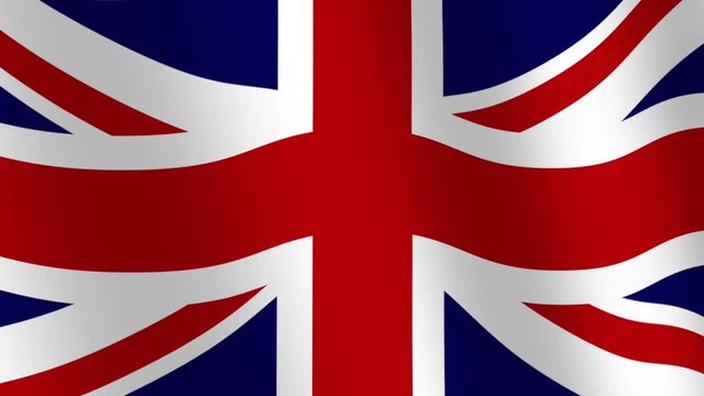 as a banner waving in the wind animated union jack as a background or for an overlay