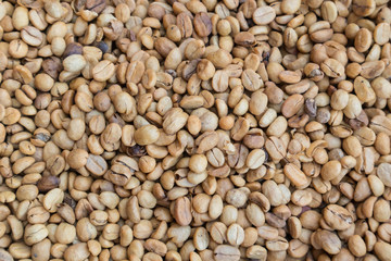 top view coffee beans background