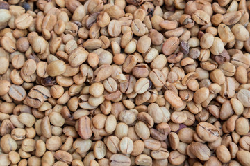 top view coffee beans background