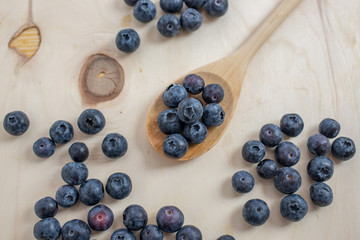 Freshly picked blueberries in a bowl