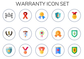 warranty icon set