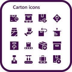 carton icon set
