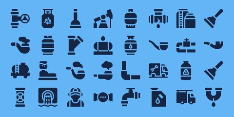 pipeline icon set