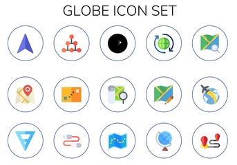 globe icon set