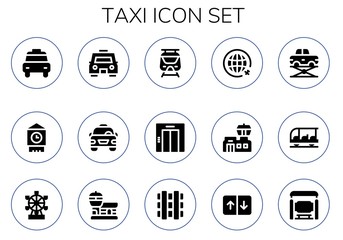 taxi icon set