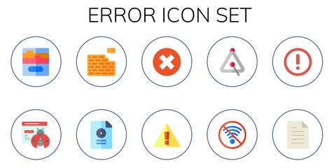 error icon set