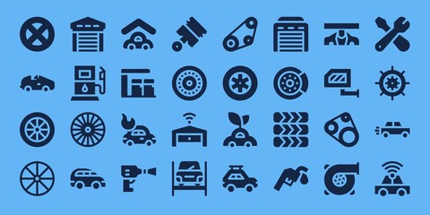 automotive icon set