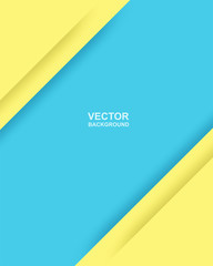 Abstract. Colorful pastels blue, yellow geometric shape overlap background. paper art style ,light and shadow. vector.