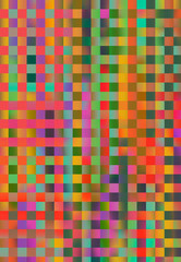 Abstract pixel colored pattern