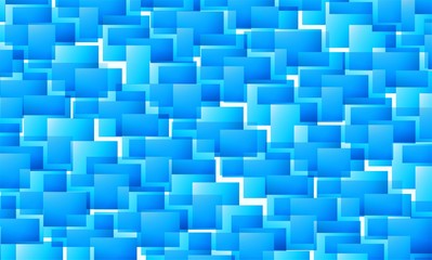 Blue tile background, abstract geometric mosaic pattern.