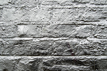 Silver brick wall