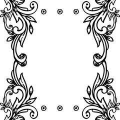 Vector illustration various design with beautiful flower frame