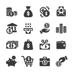 finance and banking vector icons set