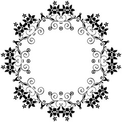 Vector illustration cute pattern for drawing flower frame