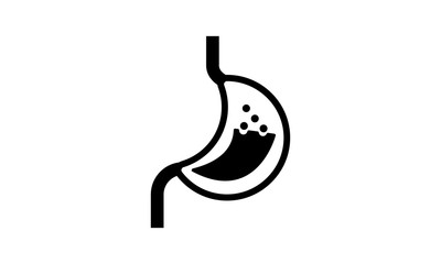 Stomach line icon for healthcare