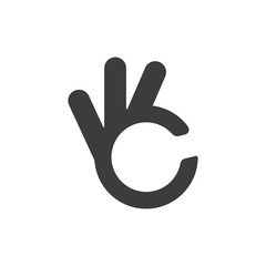 Good and OK gesture icon design template