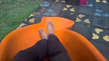 foot on slider