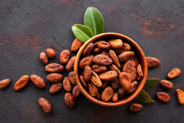 Raw cocoa beans
