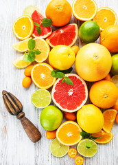 Fresh citrus fruits