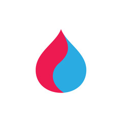 water drop colorful simple curves logo vector