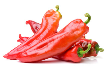 Fresh red pepper on white background