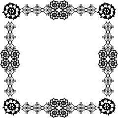 Vector illustration various flower frame for decoration of greeting card