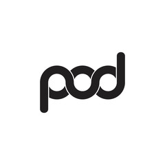 letters pod linked helix infinity design logo vector