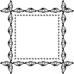 Vector illustration greeting card with drawing cute flower frame