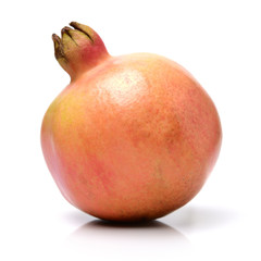 Juicy pomegranate on white background