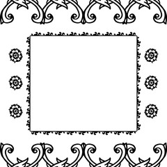 Vector illustration greeting card with drawing cute flower frame