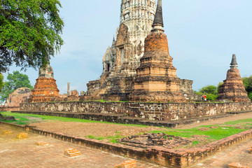 old pagoda of Wat Ratchaburana temple in Ayutthaya, Thailand