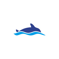 Dolphin logo design vector template