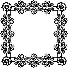 Vector illustration invitation card with ornament design flower frame