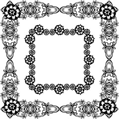 Vector illustration drawing wreath frame for decoration wallpaper