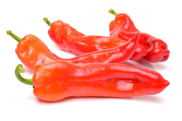 Fresh red pepper on white background