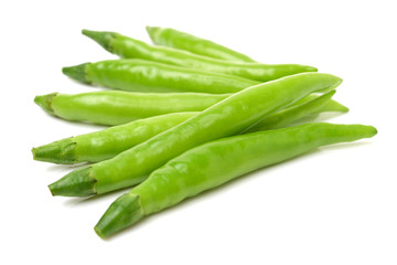 fresh chili on white background