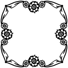 Vector illustration wallpaper flower frame for ornate of invitation card