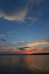 涸沼の夕景