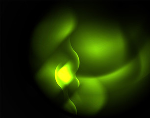 Shiny neon geometric waves template