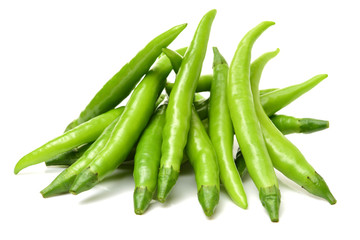fresh chili on white background