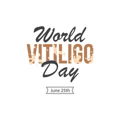 World vitiligo day vector template. Design for banner, greeting cars or print.