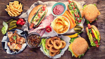  American food. Fast food