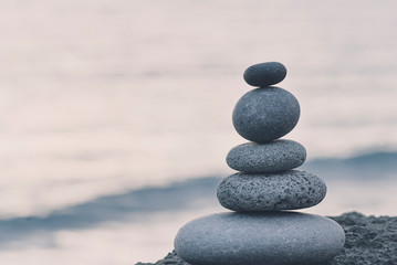  Stone Cairn At The Beach