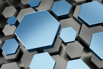 blue hexagon background